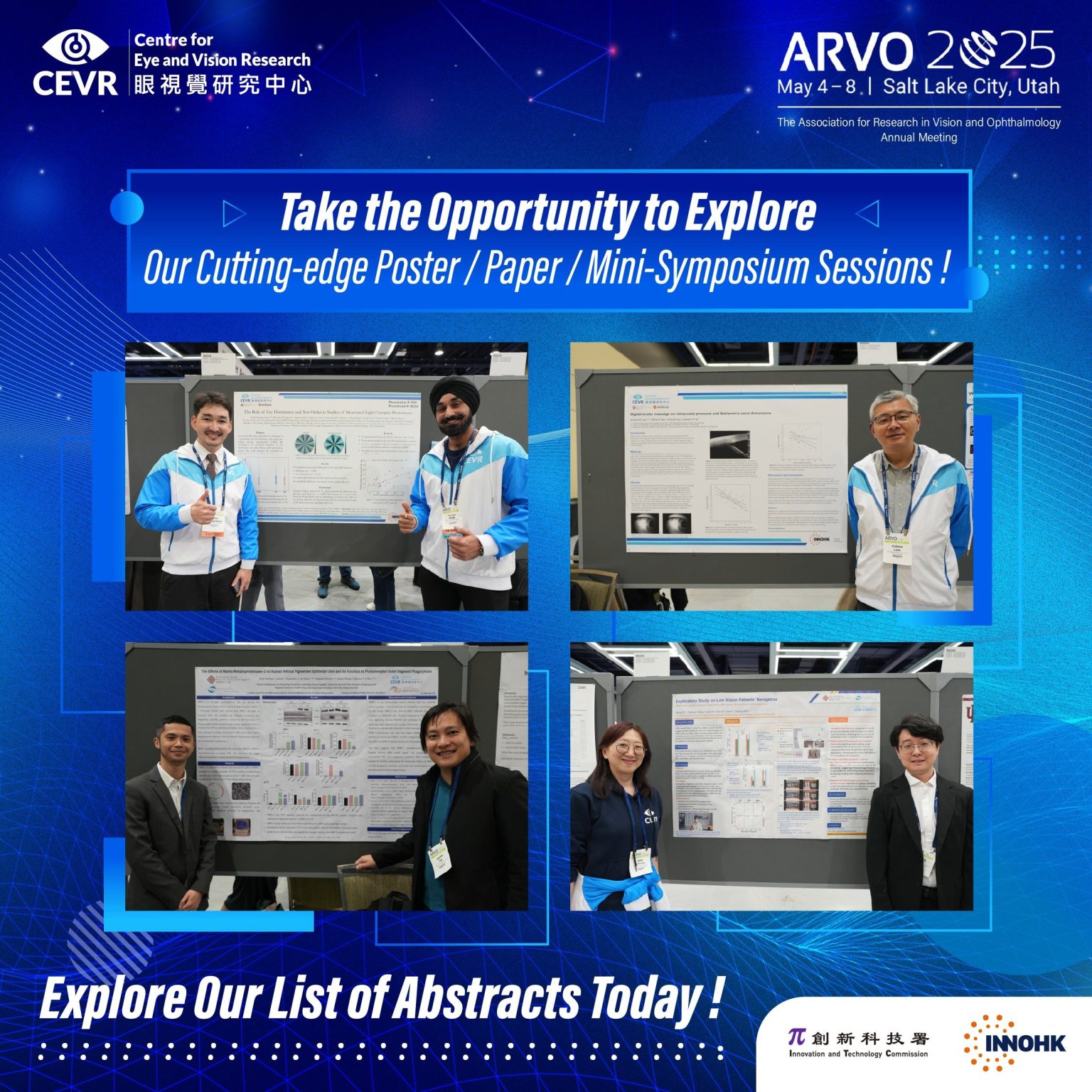 Check out CEVR's the List of Abstracts/ Paper/ Mini-Symposium at ARVO 2025!