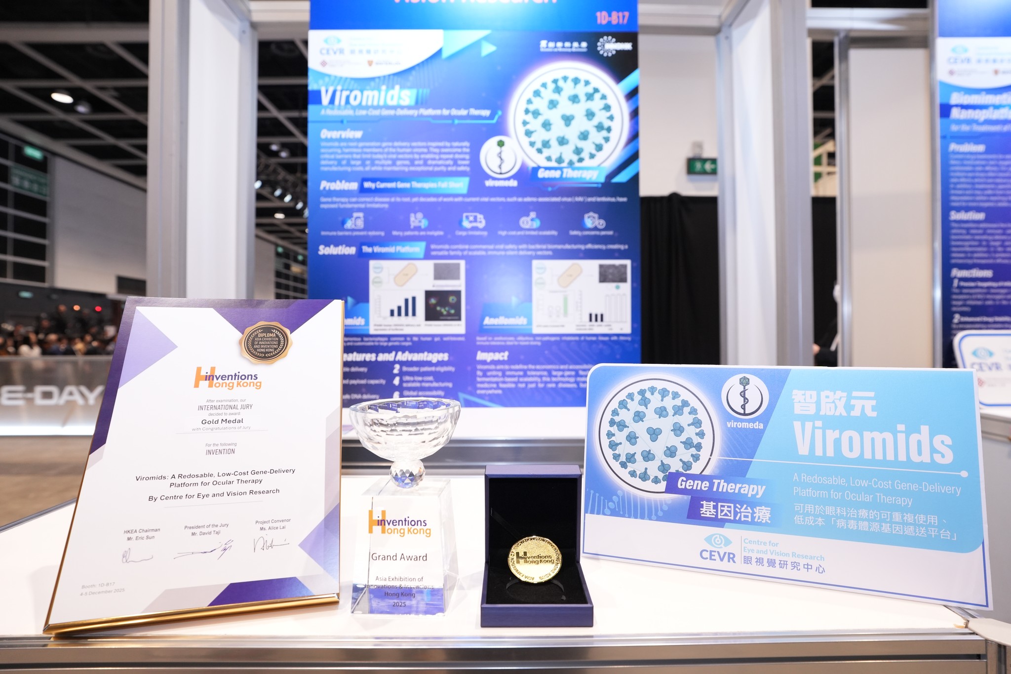 CEVR Triumphs with Grand Award for Low-Cost Gene Delivery Platform in Ocular Therapy at the Asia Exhibition of Innovations and Invention (AEII) 2025!
